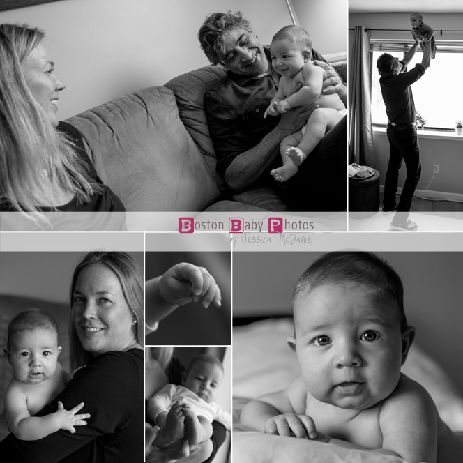 three month old newborn photoshoot with mom and dad