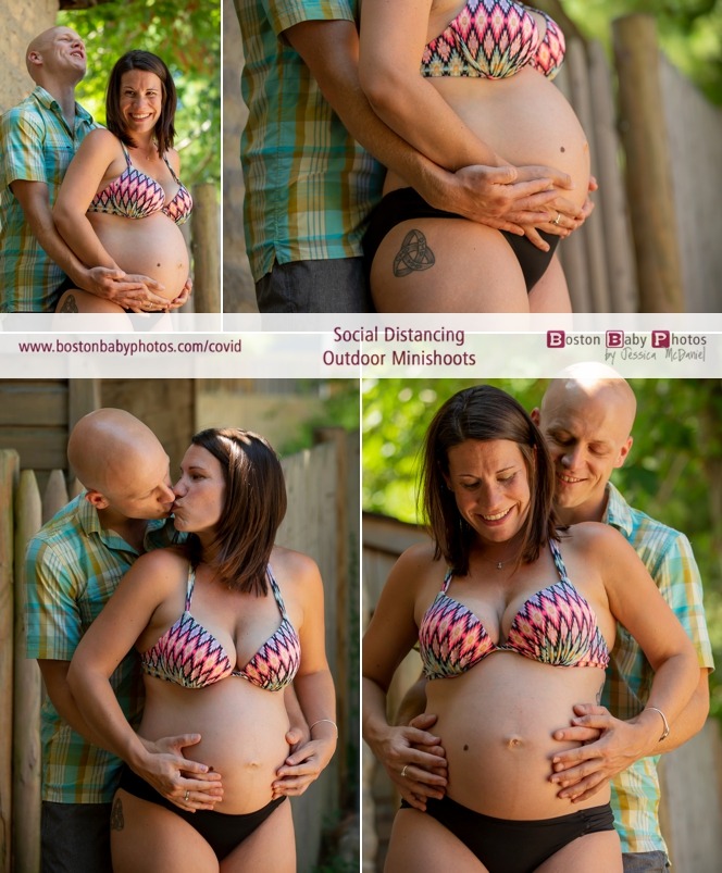 social distancing maternity photos