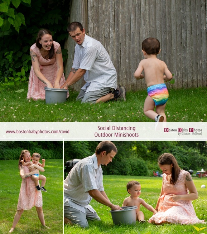 Social Distancing Maternity Photos with big brother